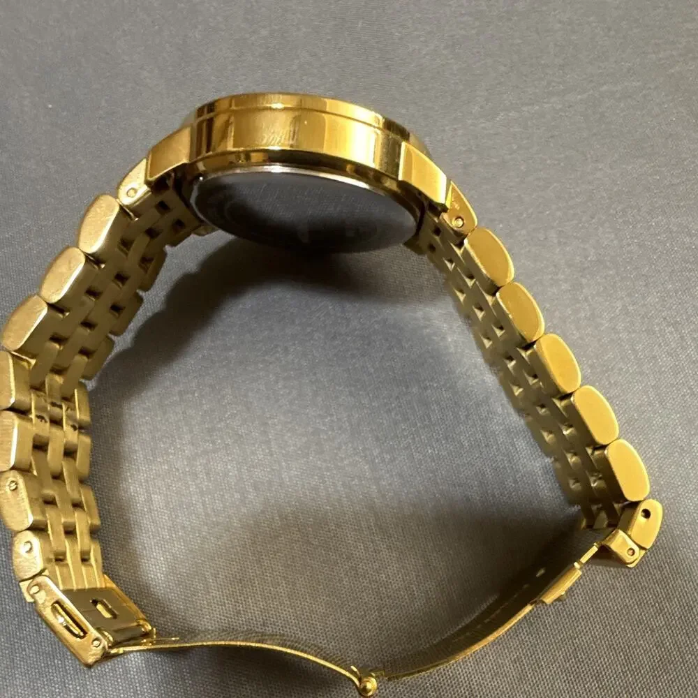 Michael Kors Womens MK-3120 New Battery 35mm Case 5.25” Band Gold Tone (G12)